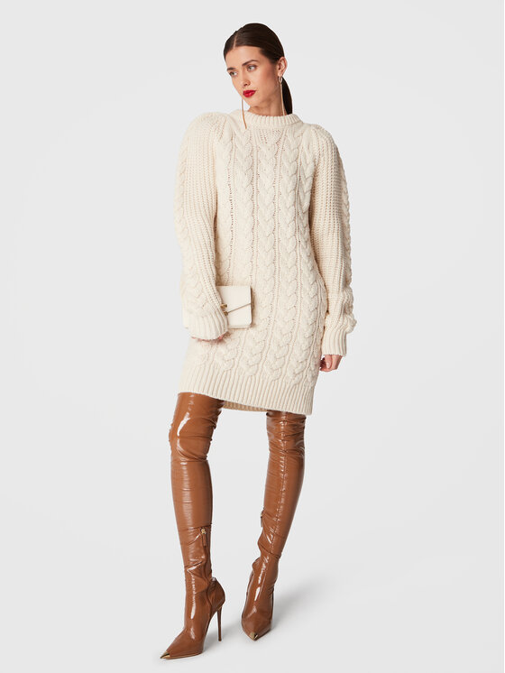 MVP Wardrobe MVP Wardrobe Rochie tricotată Lexington MVPI2AK120.0XXXXXX Bej Slim Fit