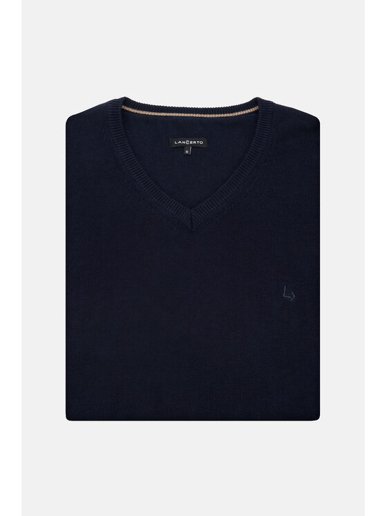 Lancerto Lancerto Sweter Anthony SW073223000043 Granatowy Regular Fit