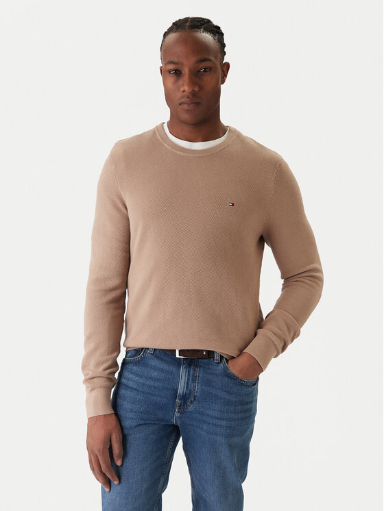Tommy Hilfiger Tommy Hilfiger Svetr Essential MW0MW36347 Béžová Regular Fit
