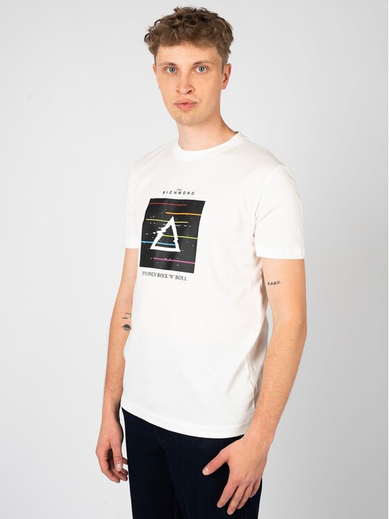 John Richmond John Richmond T-Shirt HMP25025TS Bílá Regular Fit