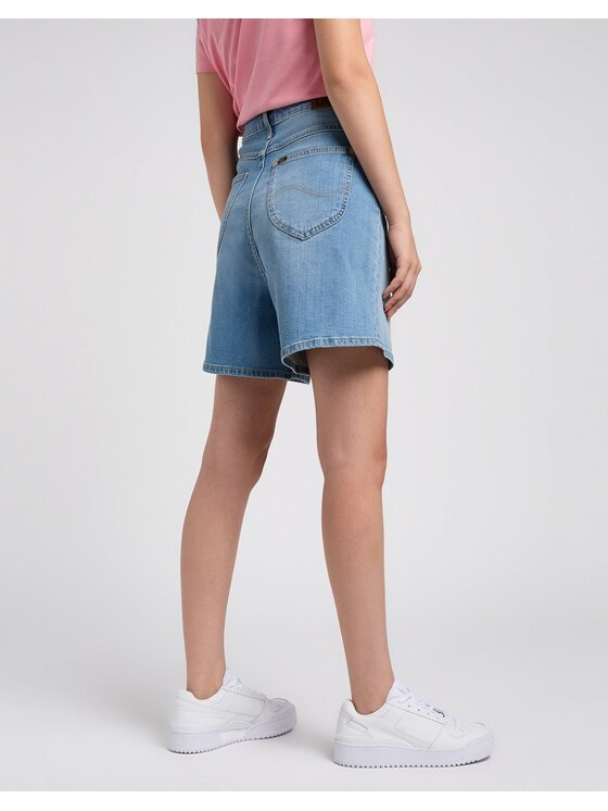 Lee Lee Szorty jeansowe STELLA SHORT Niebieski Regular Fit