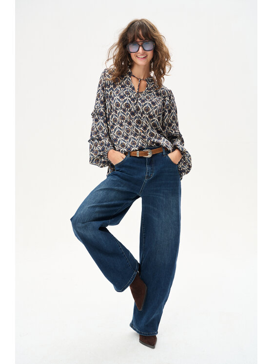 blue shadow blue shadow Bluzka Maddy Granatowy Regular Fit
