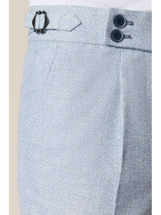 Lancerto Lancerto Spodnie materiałowe Paullo Błękitne SP131126000005 Niebieski Slim Fit