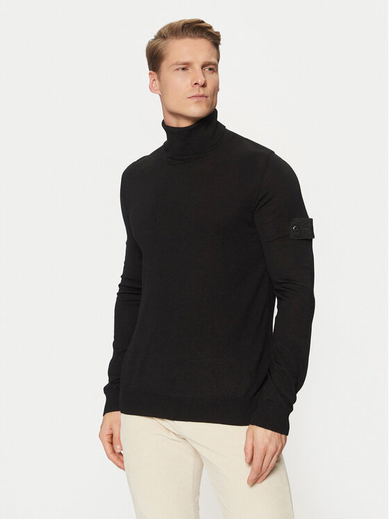 Rollkragenpullover Stone Island, Größe XL Schwarz 8115565FC