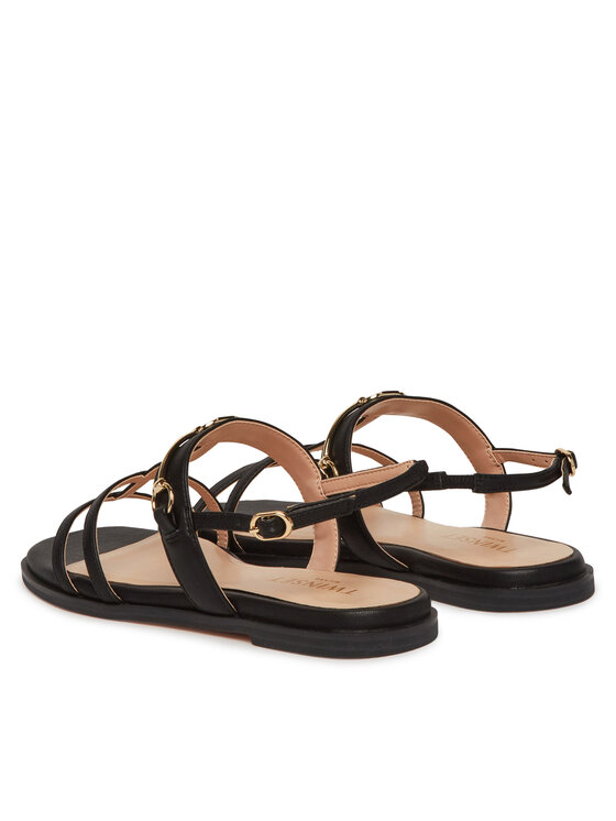 TWINSET TWINSET Sandały 251TCP086 Czarny