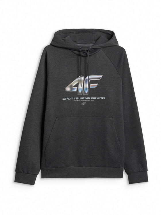 4F 4F Bluza WINTER CODE Szary ciemny Regular Fit
