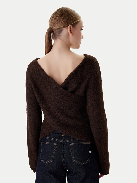 ONLY ONLY Sweter Zaggie 15376349 Brązowy Regular Fit
