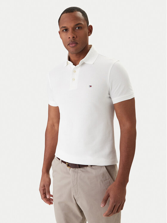 Tommy Hilfiger Tommy Hilfiger Polokošile 1985 MW0MW17771 Bílá Slim Fit