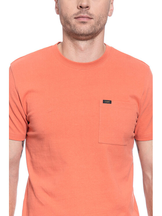 Lee Lee T-shirt SS POCKET TEE Arancione Regular Fit