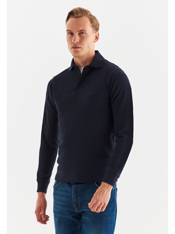 Pako Lorente Pako Lorente Longsleeve P22WF-TL-001 Granatowy Classic Fit