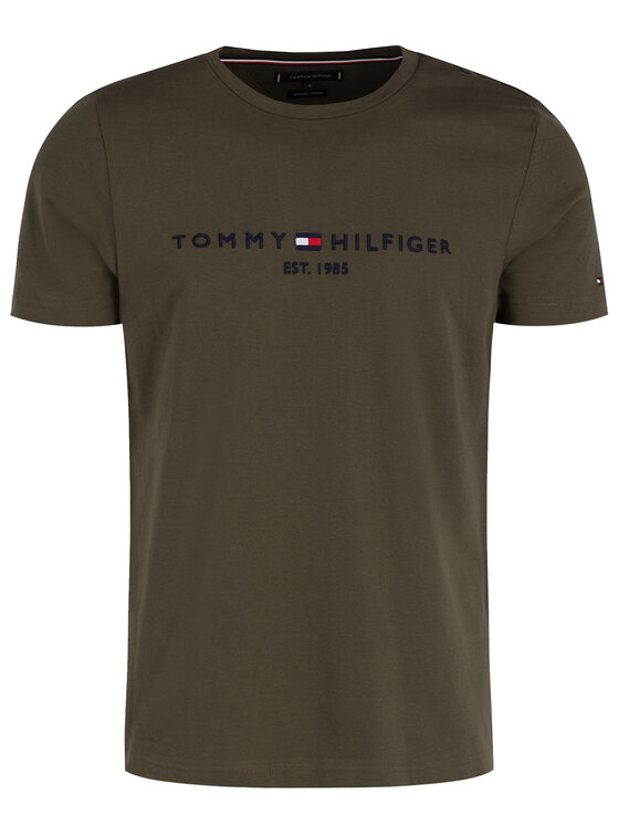 Tommy Hilfiger Tommy Hilfiger T-Shirt Logo MW0MW11797 Grün Regular Fit