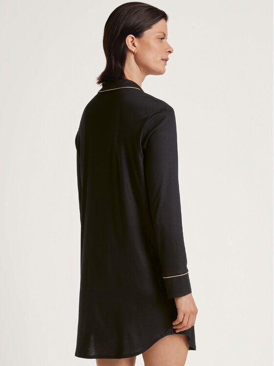 Calida Calida Koszula nocna 32855 Czarny Comfortable Fit