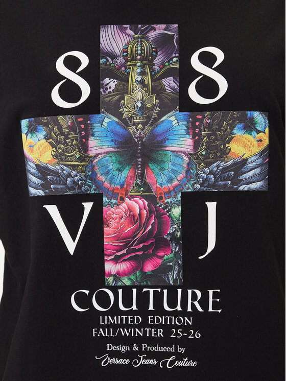 Versace Jeans Couture Versace Jeans Couture T-Shirt 79GAHT10 CJ00T Černá Regular Fit