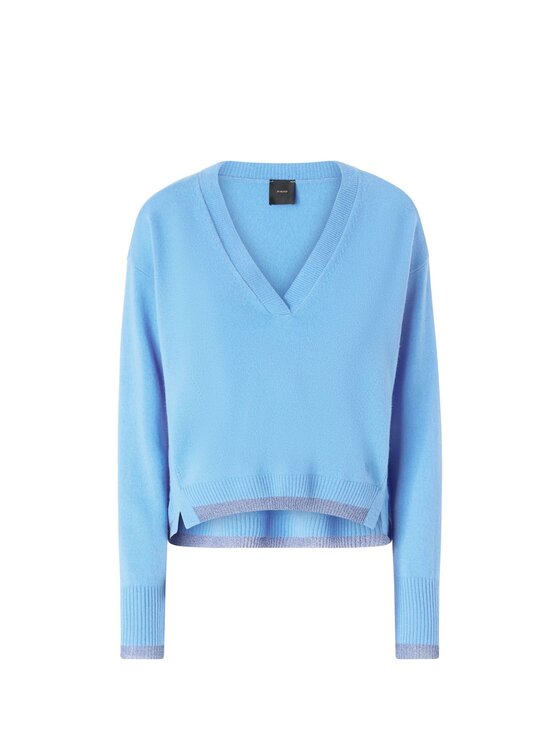 PINKO Pinko Πουλόβερ SPESSORE MAGLIA MIX CASHMERE SHINY EDGES 104000 A235 Μπλε Regular Fit