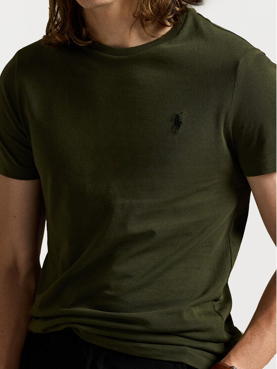Polo Ralph Lauren Polo Ralph Lauren T-Shirt 710671438180 Zielony Custom Slim Fit
