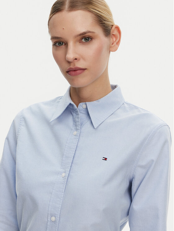 Tommy Hilfiger Tommy Hilfiger Srajca WW0WW46111 Modra Relaxed Fit