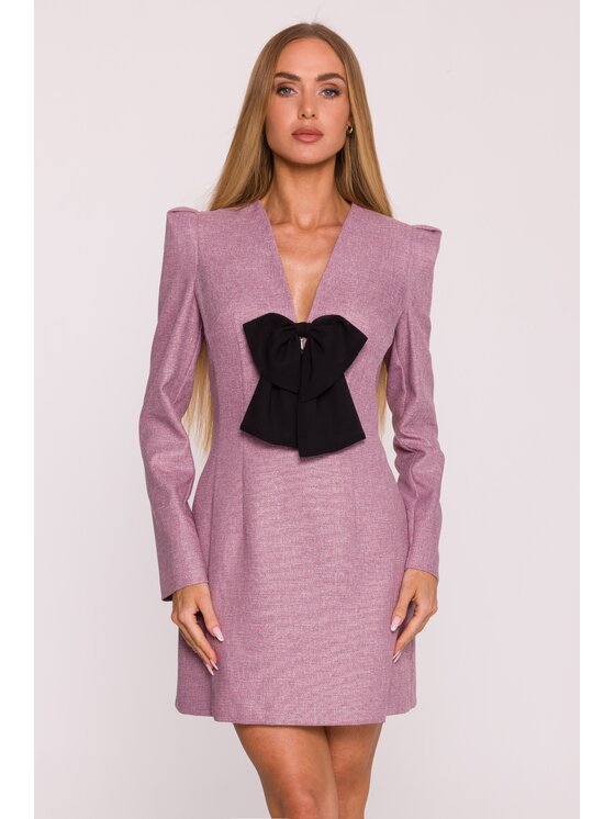 Made of Emotion Made of Emotion Sukienka wieczorowa M869 Brązowy Modern Slim Fit