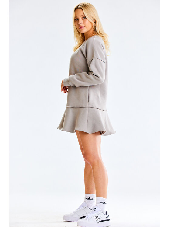 Infinite You Infinite You Úpletové šaty M330 Šedá Basic Fit