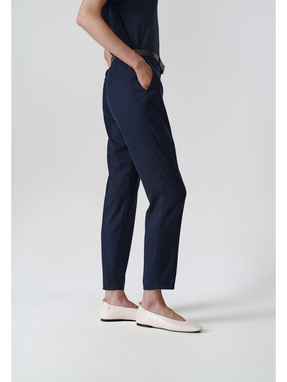 TATUUM TATUUM Spodnie materiałowe OLIA 3 Granatowy Straight Leg
