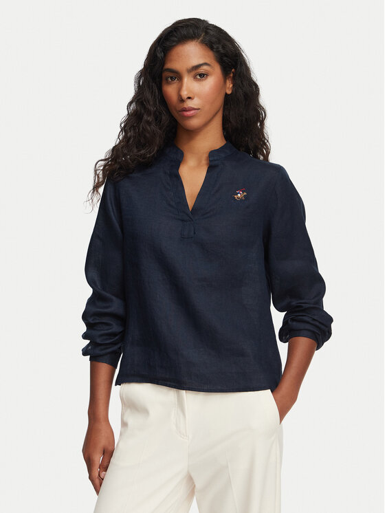 Beverly Hills Polo Club Beverly Hills Polo Club Bluzka P-SS26W-OLYMPIA Granatowy Regular Fit