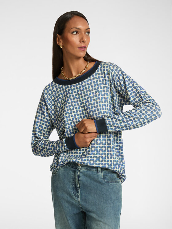 Elena Mirò Elena Mirò Cardigan M408Z000533N0S3 Blu Boxy Fit