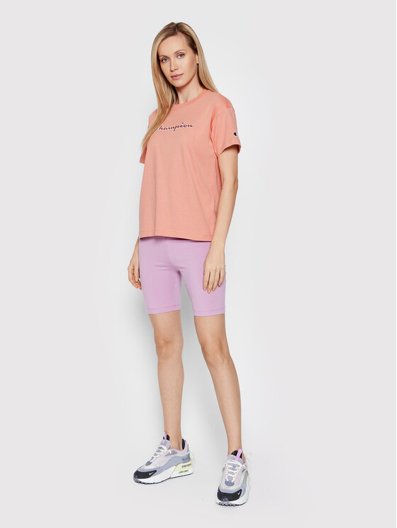 Champion Champion T-Shirt Crewneck 115351 Różowy Custom Fit