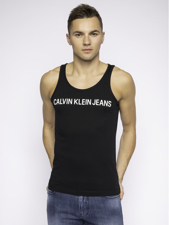Calvin Klein Jeans Tank top J30J315249 Czarny Regular Fit