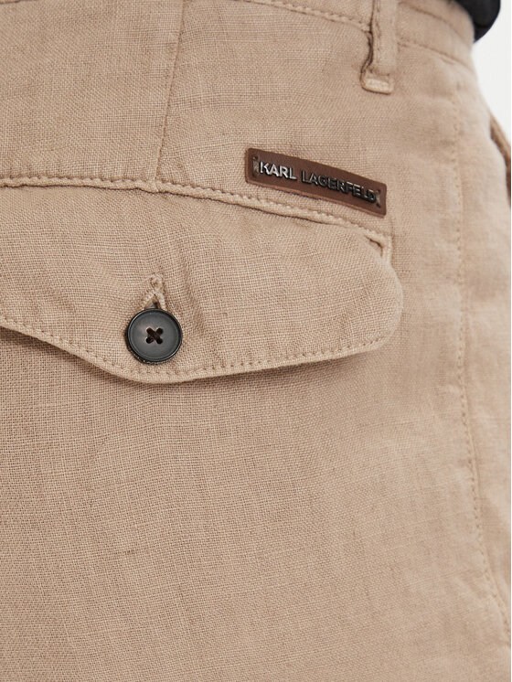 KARL LAGERFELD KARL LAGERFELD Chinos kelnes 265358 562818 Smėlio Regular Fit