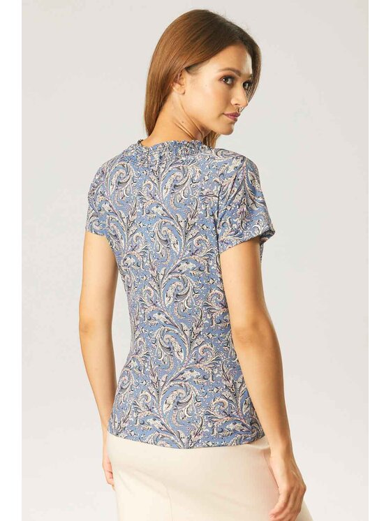 QUIOSQUE QUIOSQUE Halenka LILLY BLOUSE Modrá Regular Fit