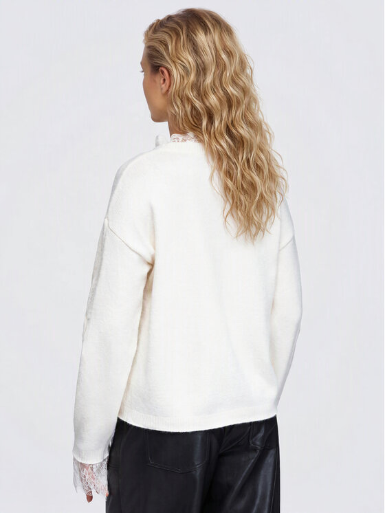 Ombre Ombre Svetr OW-SW-E0065 Béžová Relaxed Fit
