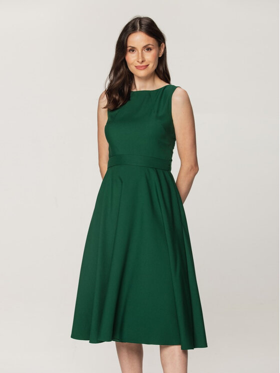 Willsoor Willsoor Sukienka koktajlowa 67609 Zielony A-Line Fit