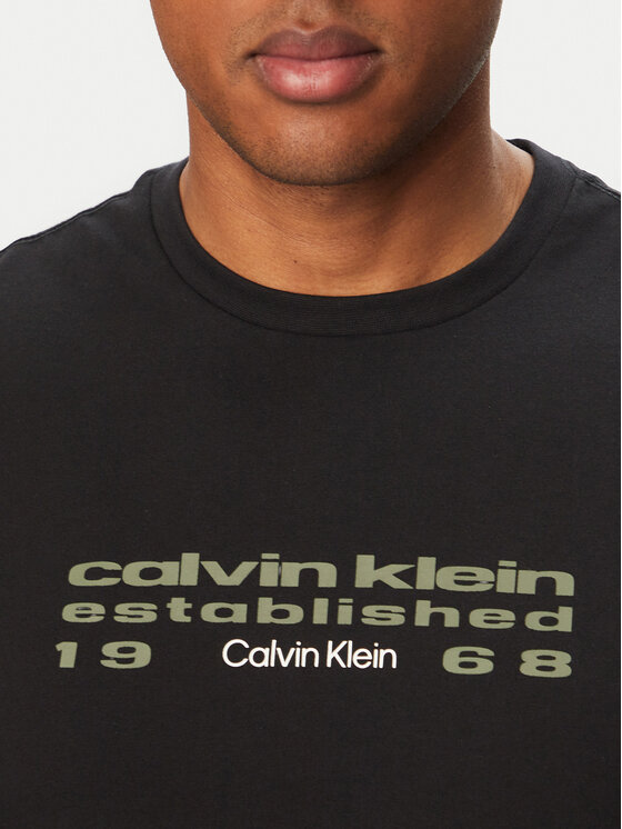 Calvin Klein Jeans Calvin Klein Jeans T-krekls SS 30s EU LV04RG800G Melns Regular Fit