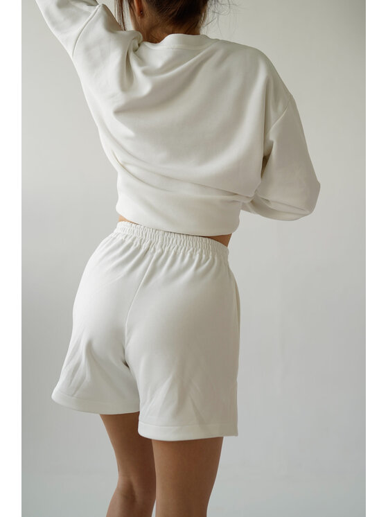 Duende Duende Szorty materiałowe Dash Shorts Biały Regular Fit