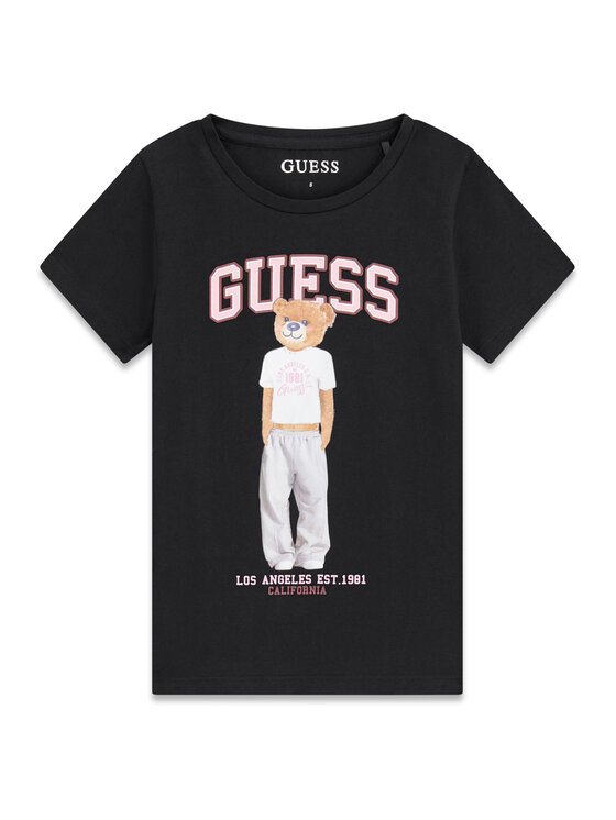 Guess Guess T-Shirt J6YI08 K3710 Czarny Regular Fit