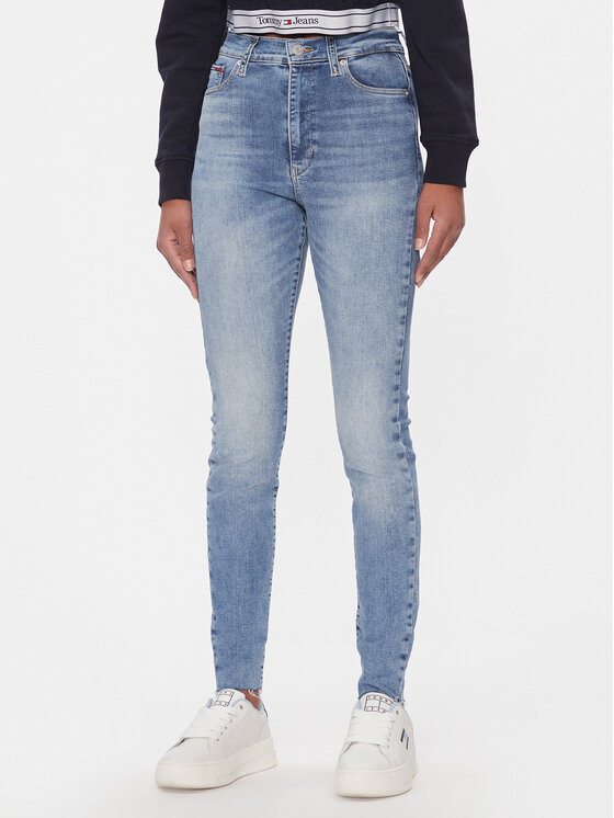 Tommy Jeans Jeans Hlače Sylvia DW0DW16691 Modra Super Skinny Fit