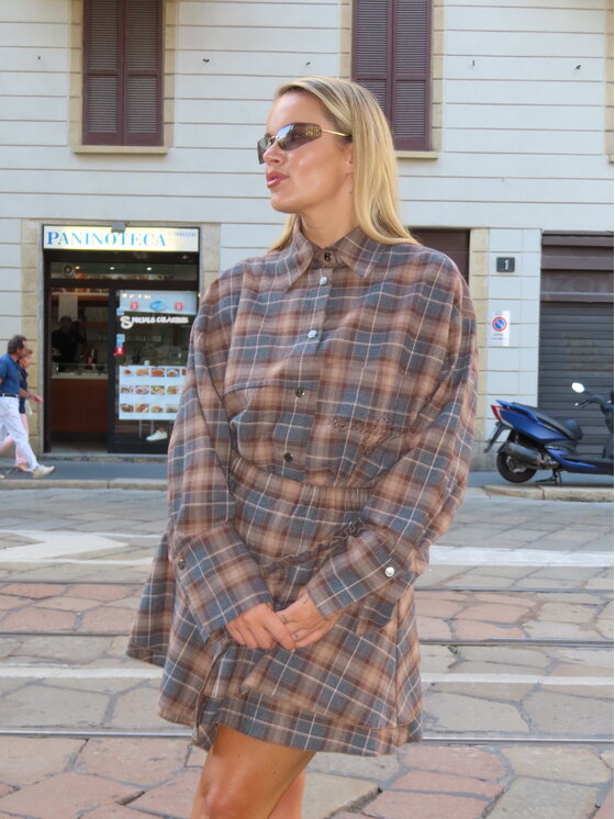 Magda Matyja Magda Matyja Koszula ALABAMA SHIRT Brązowy Overshirt Fit