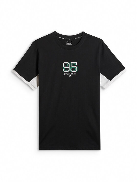 4F 4F T-Shirt SPORTS CLUB Czarny Regular Fit