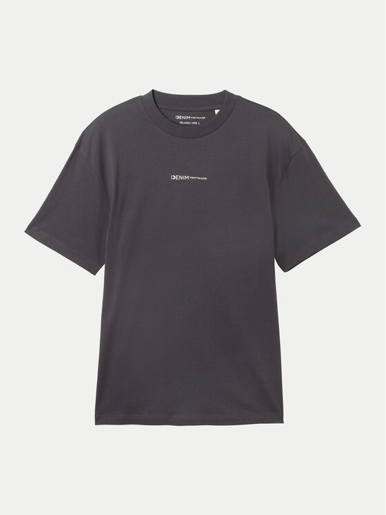 Tom Tailor Denim Tom Tailor Denim T-Shirt 1040880 Szary Relaxed Fit