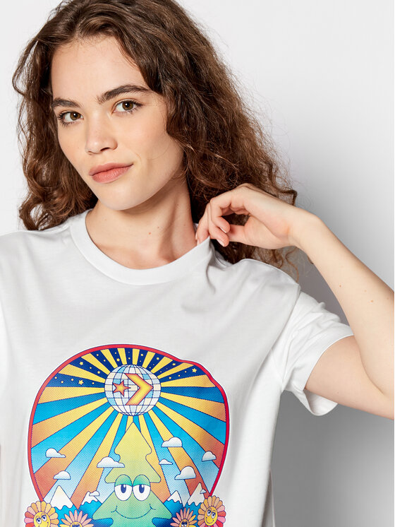 Converse Converse Majica Nature Party Graphic 10024245-A02 Bela Standard Fit