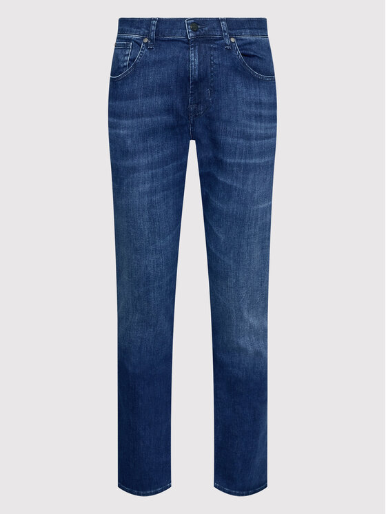 7 For All Mankind 7 For All Mankind Traperice Luxe Performance JSMXB800LI Tamnoplava Slim Tapered Fit