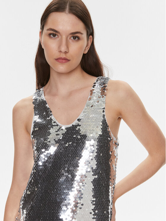 Samsøe Samsøe Samsøe Samsøe Coctailkleid Lykke F23400086 Silberfarben Regular Fit