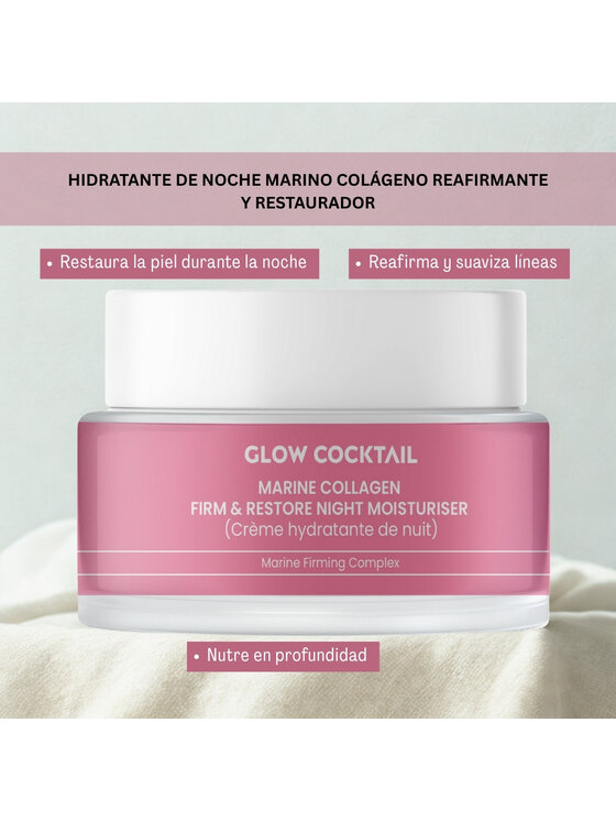 Glow Cocktail Glow Cocktail Krem Nocny Kolagen Morski – Ujędrniający 50 ml Pielęgnacja na noc