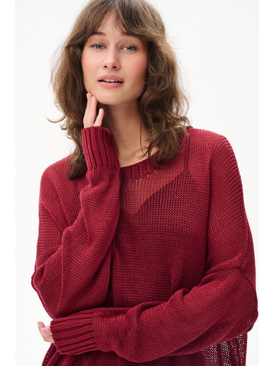 blue shadow blue shadow Sweter Fidżi Czerwony Regular Fit