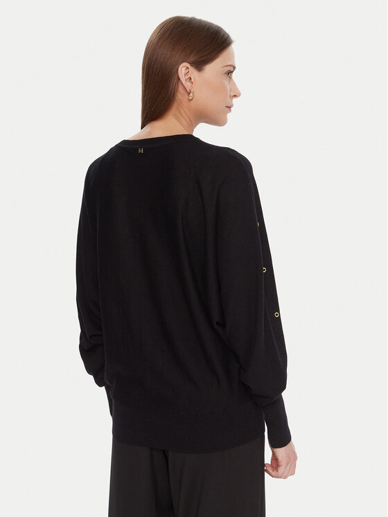 LOLA CASADEMUNT LOLA CASADEMUNT Пуловер MF2511023 Черен Oversize