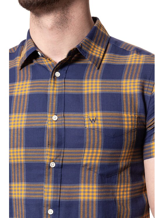 Wrangler Wrangler Camicia SS 1PKT SHIRT Giallo Slim Fit