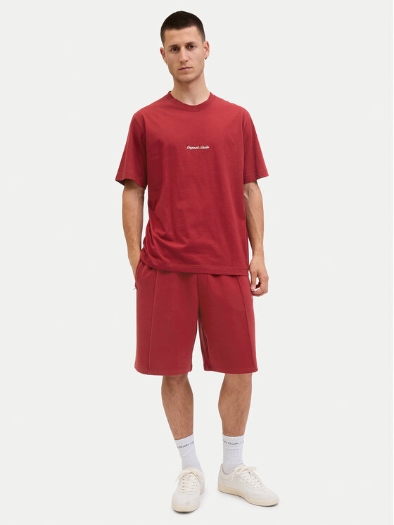 Jack&Jones Jack&Jones Majica Norrebro 12282892 Rdeča Relaxed Fit