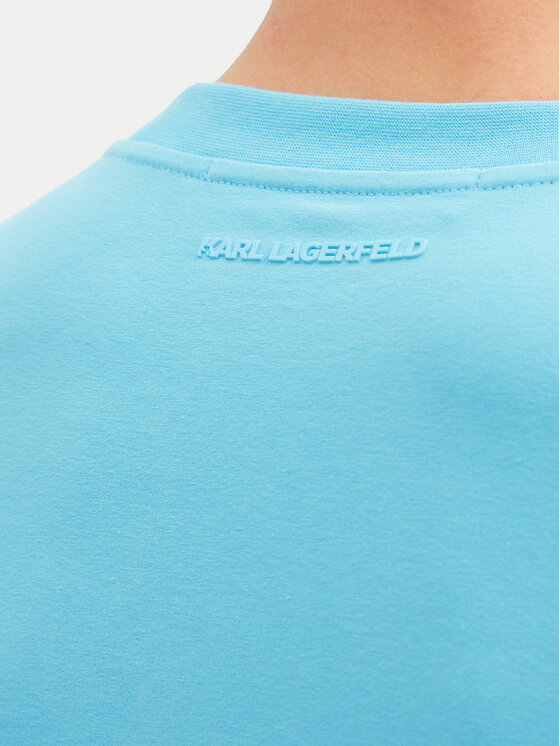 KARL LAGERFELD KARL LAGERFELD Tričko 755750 552221 Tyrkysová Regular Fit