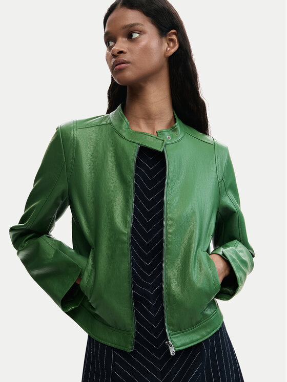 Desigual Desigual Jakna od imitacije kože Ariel 26SWEW09 Zelena Regular Fit