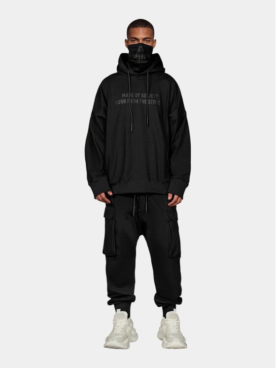 MADE BY SOCIETY MADE BY SOCIETY Kurtka anorak Urban Unit - H17645 Czarny Basic Fit