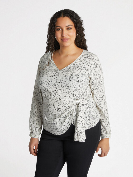 Fiorella Rubino Fiorella Rubino Blusa 2743T002231N0Z3 Bianco Baggy Fit